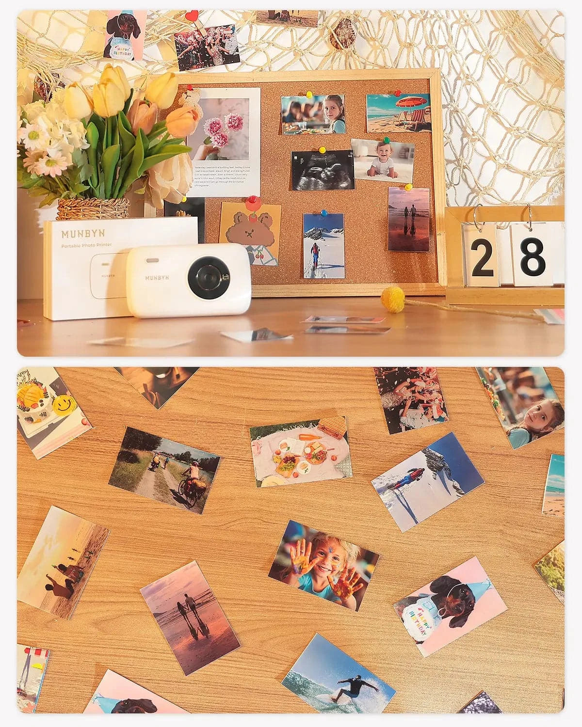 Create unforgettable memories with the help of MUNBYN mobile photo printer.