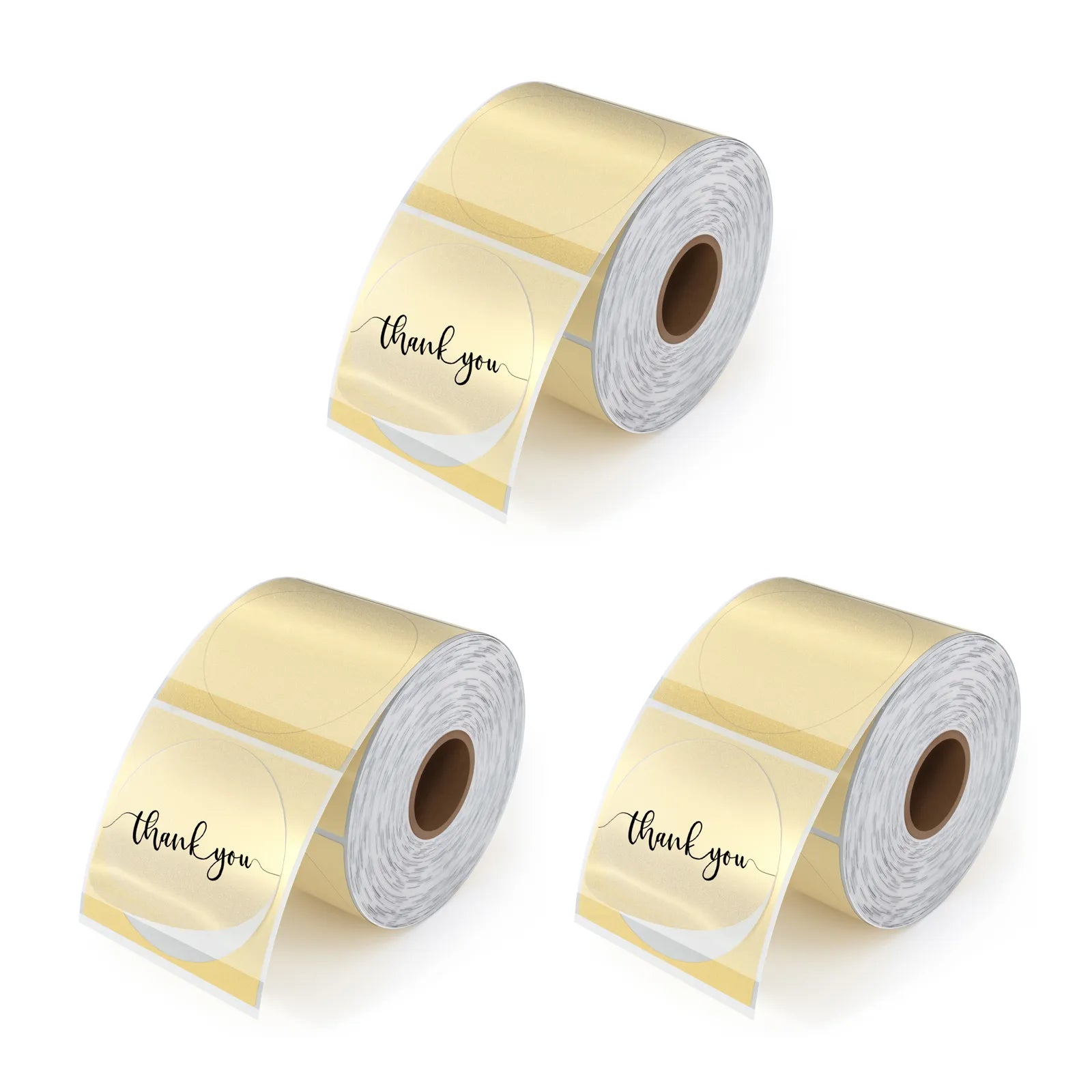 MUNBYN 2" Gold Transparent Glitter Thermal Roll Labels On Sale