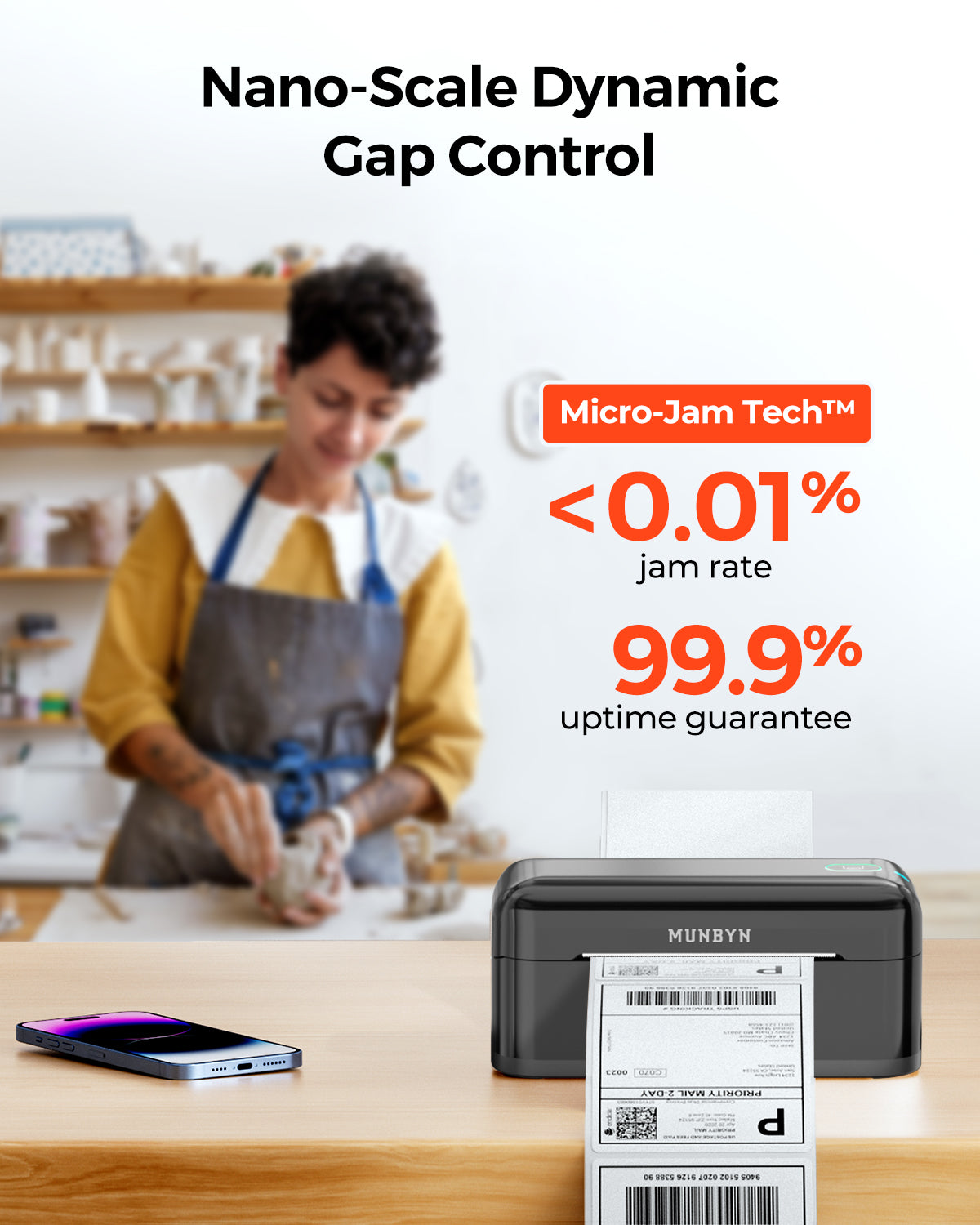 MUNBYN RealWriter 402B Bluetooth Thermal Label Printer