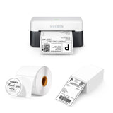 MUNBYN RealWriter 403B thermal label printer kit with compact printer and accessories for efficient label printing.
