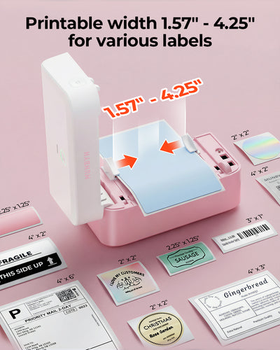 MUNBYN RealWriter 403B thermal label printer with compact design and black finish, suitable for shipping and barcode labels.
