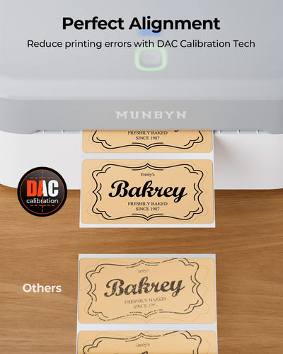 MUNBYN RealWriter 403B Bluetooth Printer & 4x6 Fanfold Labels Candle Shipping Starter Kit
