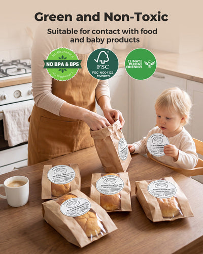 MUNBYN 4"x 4" Perforated Generic Thermal Labels for Small Business & Bakery
