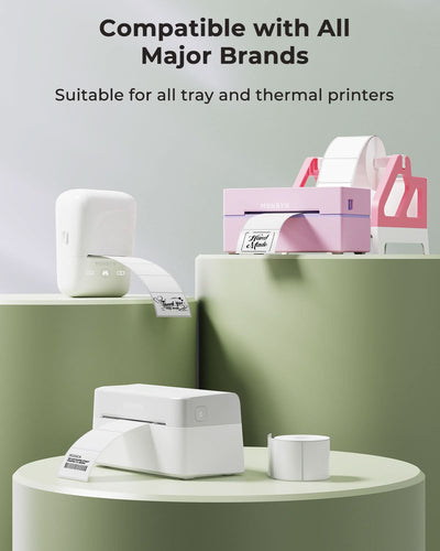 Rectangle label printer paper by MUNBYN, 1.97 x 1.18 inches, shown in 50x30-RD_3.jpg with multiple labels on a sheet