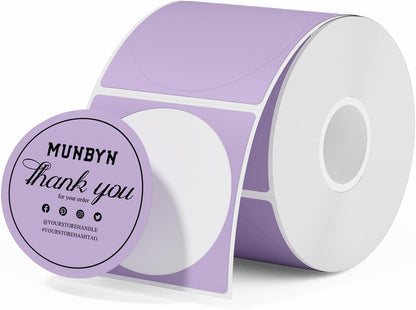 MUNBYN Circle Direct Thermal Sticker Labels