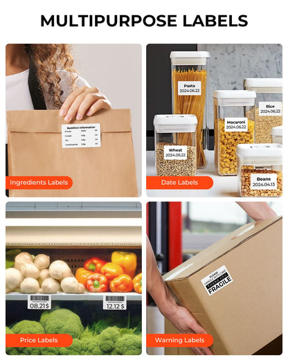 MUNBYN 3"x2" Generic Rectangle Series Thermal Labels (500/Roll)