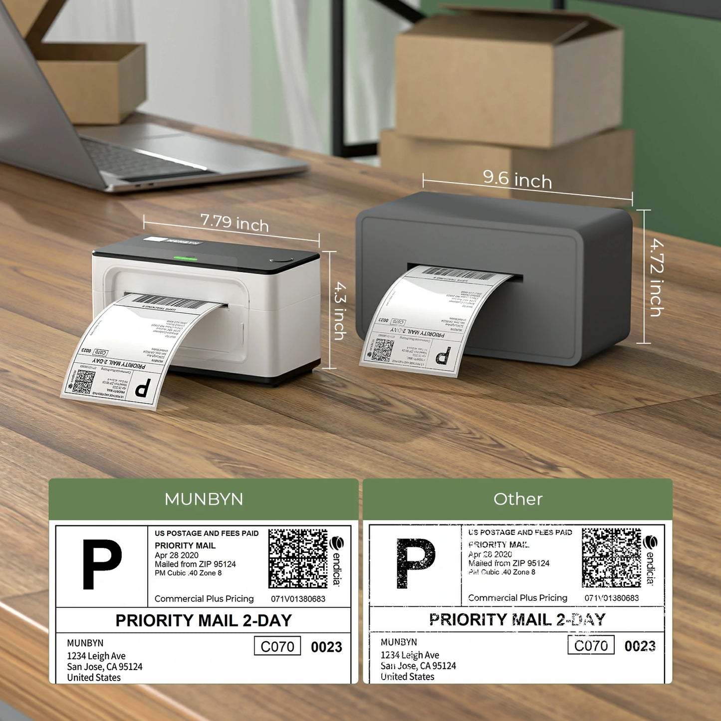 MUNBYN RealWriter 941 USB Thermal Shipping Label Printer