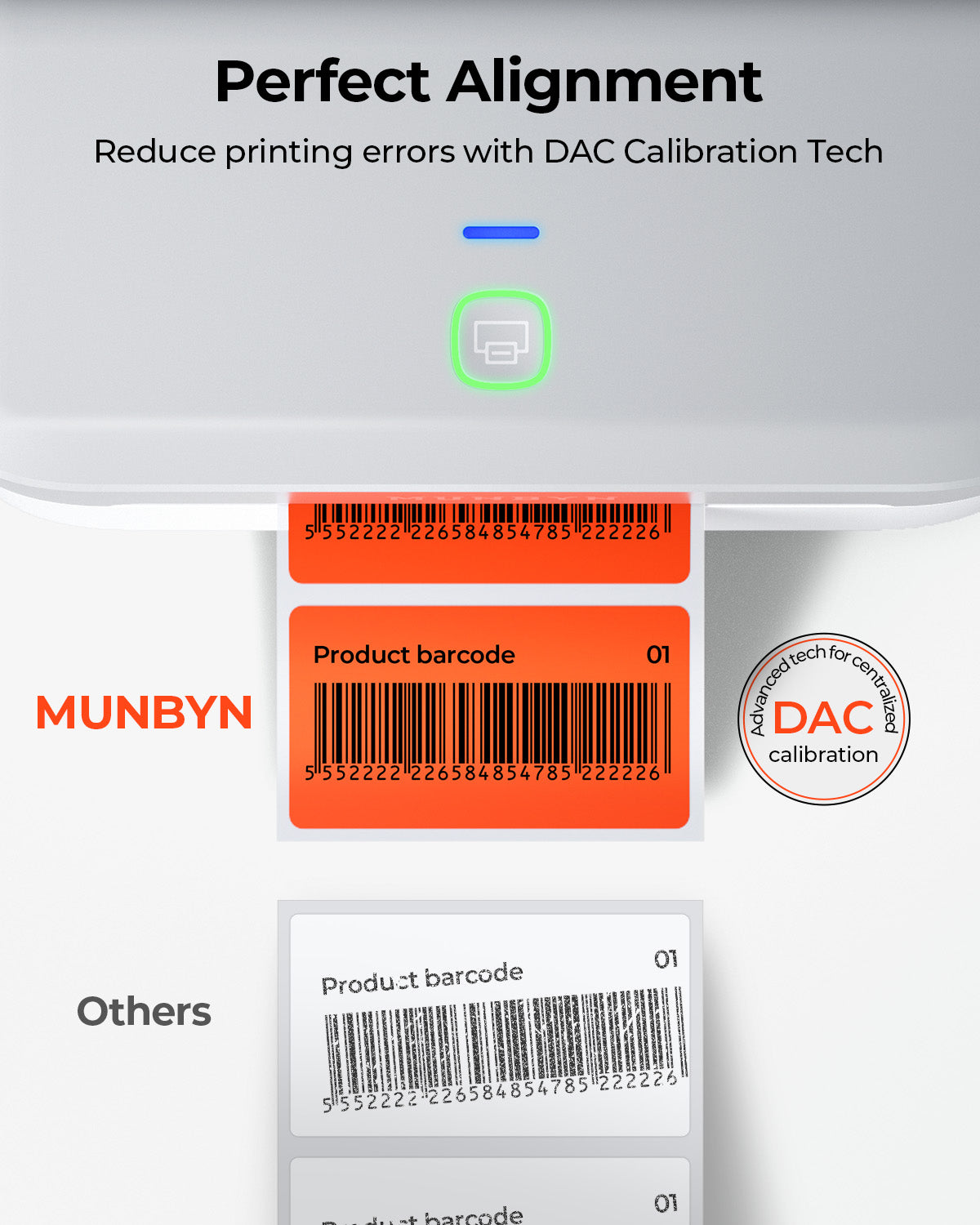MUNBYN RW403B Bluetooth Thermal Label Printer