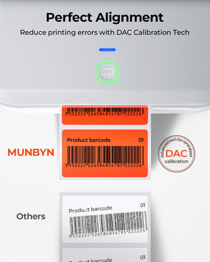 MUNBYN RW403B Bluetooth Thermal Label Printer