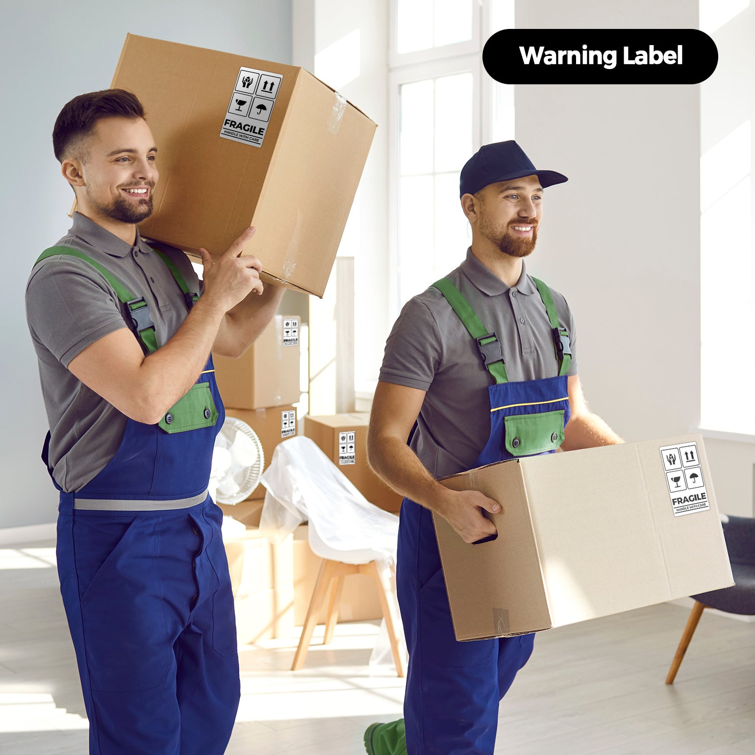 A sheet of 3x5 inch MUNBYN label printer paper with multiple blank label sections on white paper.