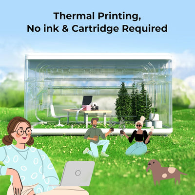 MUNBYN RealWriter 941B Bluetooth Printer & Rectangle Labels Clothing Product Starter Kit