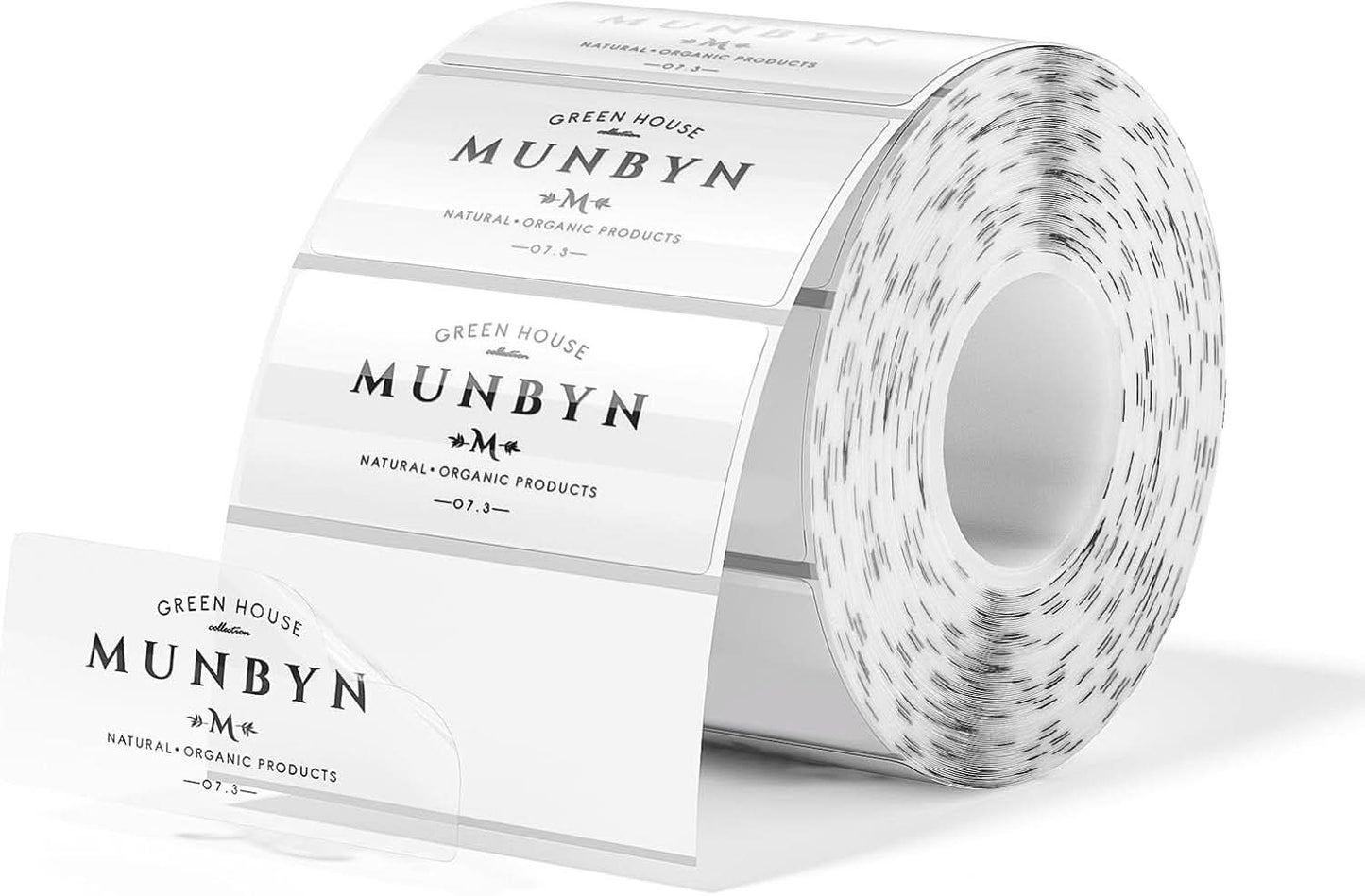 MUNBYN 2.25"x1.25" Transparent Rectangle Labels (500/Roll)