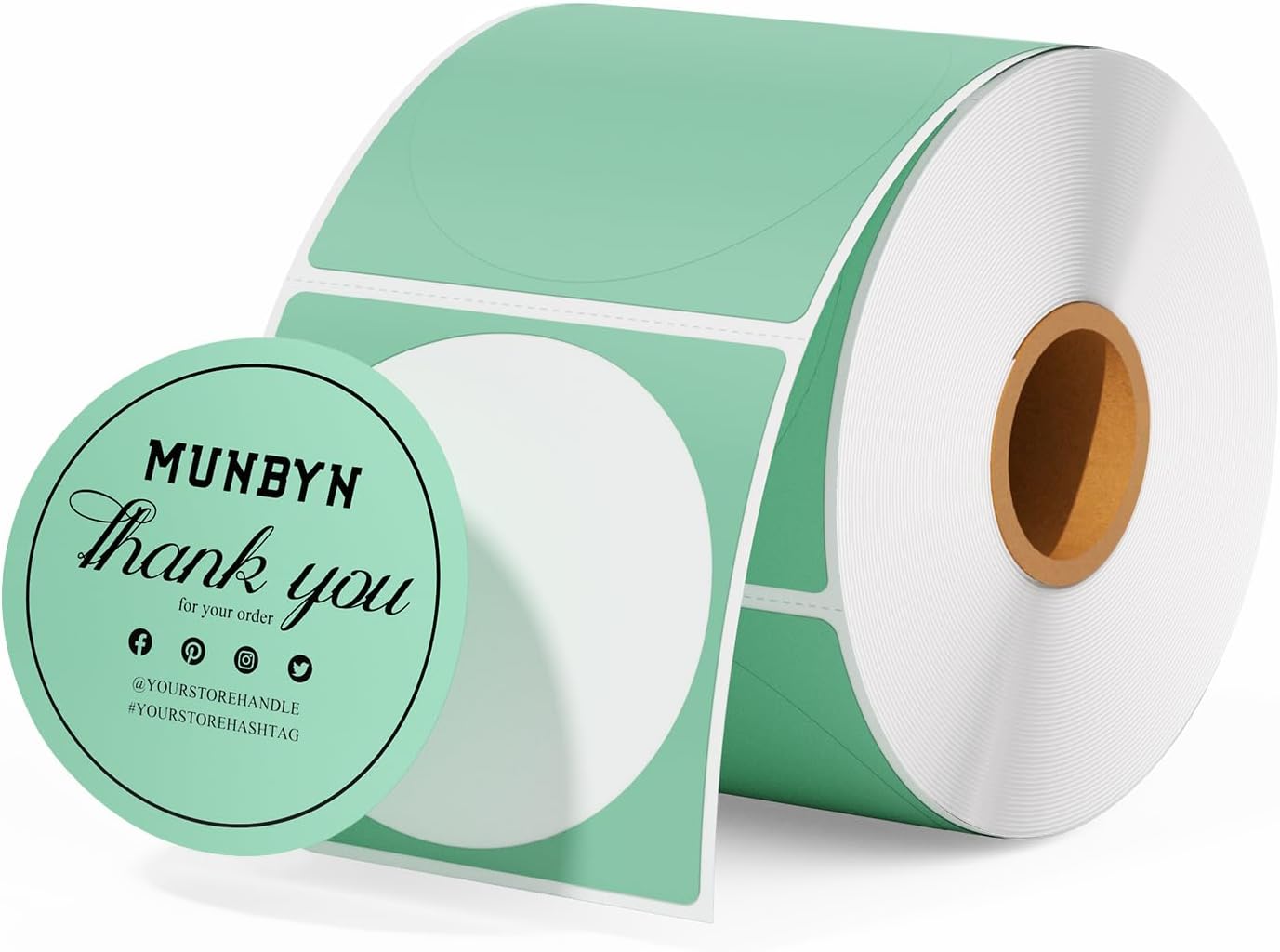 MUNBYN Circle Direct Thermal Sticker Labels