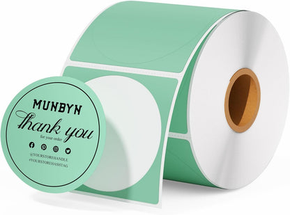 MUNBYN Circle Direct Thermal Sticker Labels