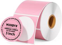MUNBYN 3"x3" Generic Circle Series Thermal Labels (500/Roll)