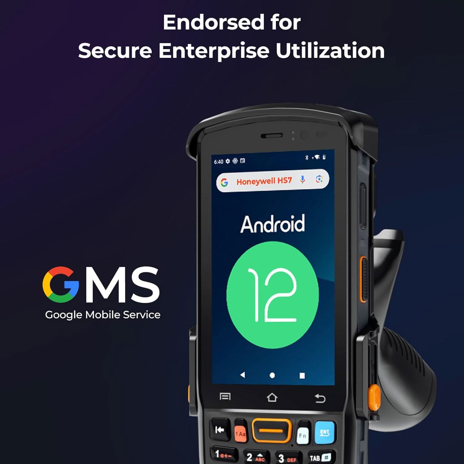 MUNBYN IPDA100P Android barcode scanner with ergonomic design and digital display for efficient data capture.