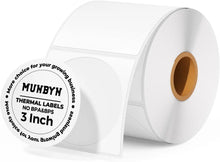 MUNBYN 3"x3" Generic Circle Series Thermal Labels (500/Roll)