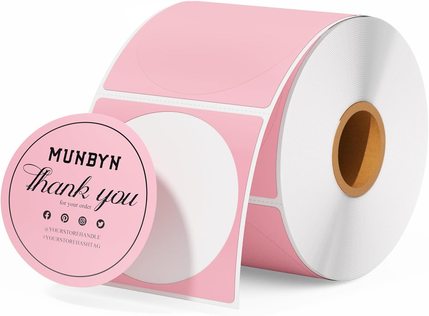 MUNBYN Circle Direct Thermal Sticker Labels