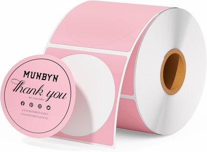 MUNBYN Circle Direct Thermal Sticker Labels