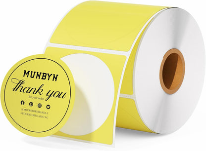 MUNBYN Circle Direct Thermal Sticker Labels