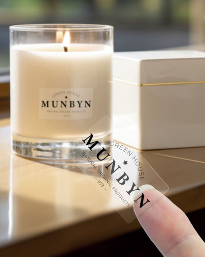 MUNBYN 2.25"x1.25" Transparent Rectangle Labels (500/Roll)