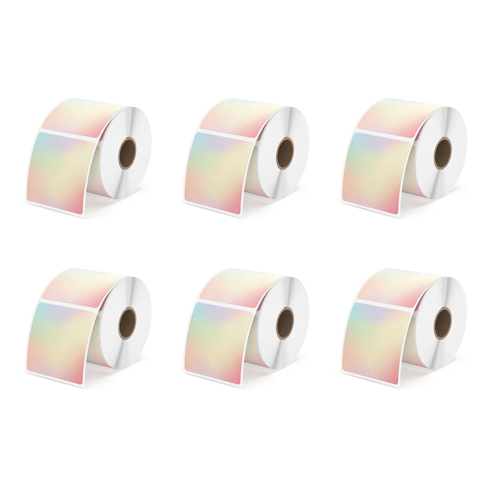 MUNBYN Rainbow Square Thermal Sticker Labels