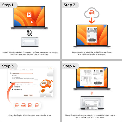 Printer 8x11 Shipping Label Converter Software is easy to use.