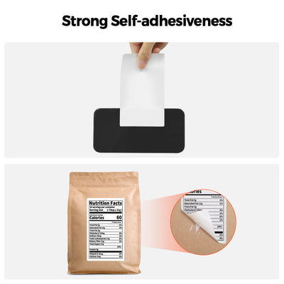Six sheets of 3x5 inch MUNBYN label printer paper, generic label sheets for printing labels or tags.