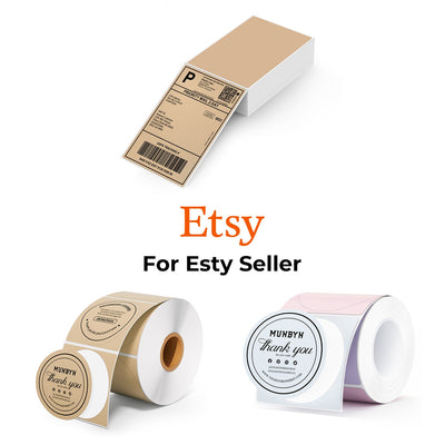 MUNBYN Etsy Small Business Label Kit for Packaging and Organization