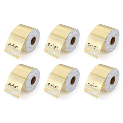 MUNBYN 2" Gold Transparent Glitter Thermal Roll Labels On Sale