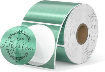 MUNBYN 2" Transparent Round Thermal Labels (500/Roll)