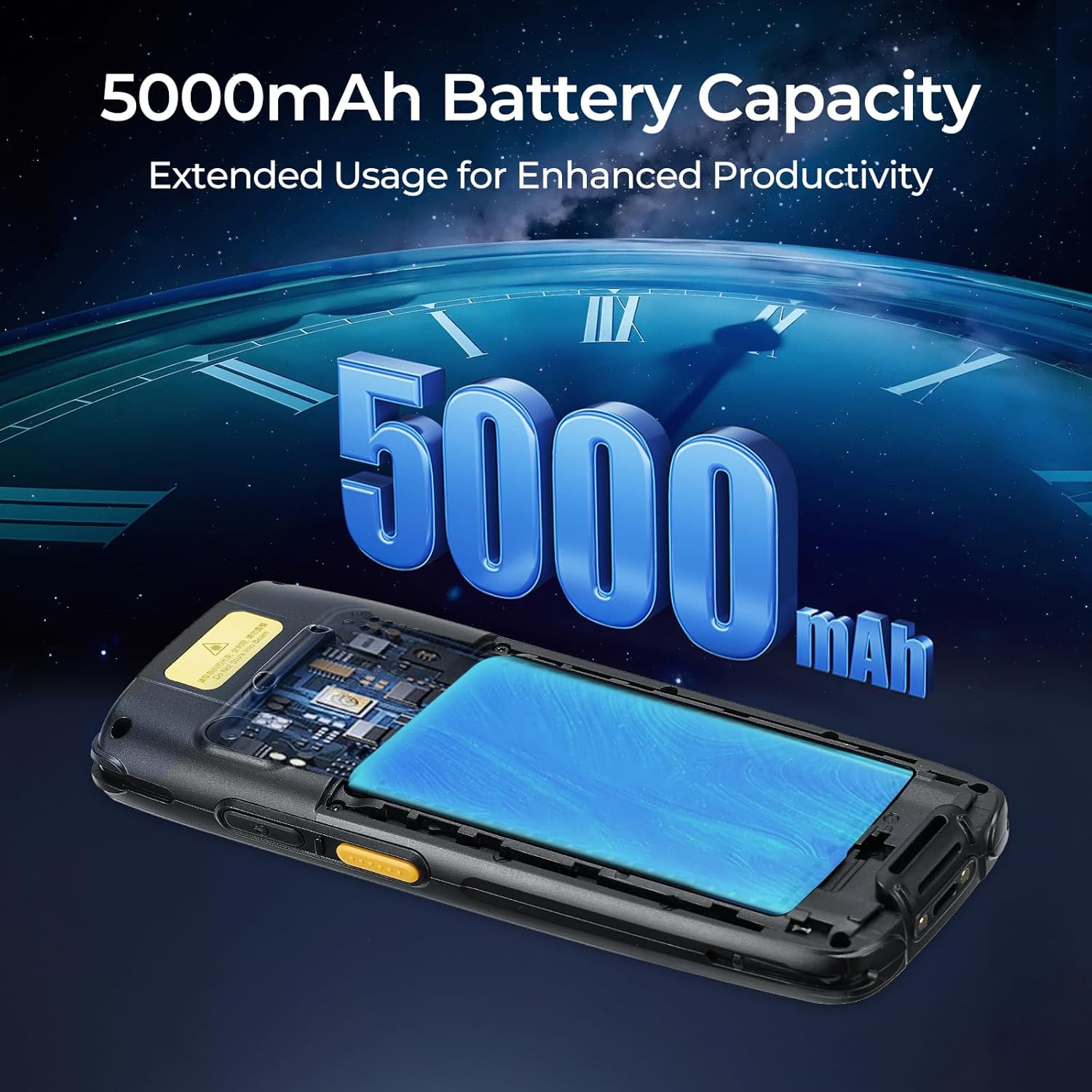 handheld scanner with 5000mAh battery capacity