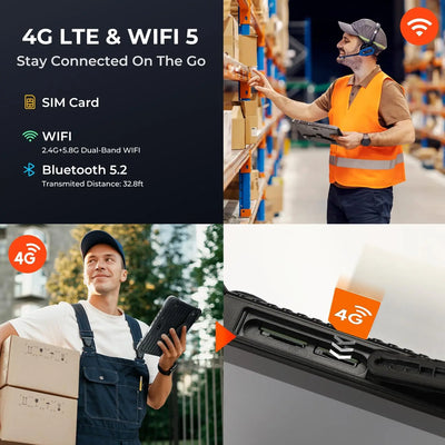 MUNBYN IRT01P Windows scanner tablet with touchscreen display and portable design for data collection and inventory management.