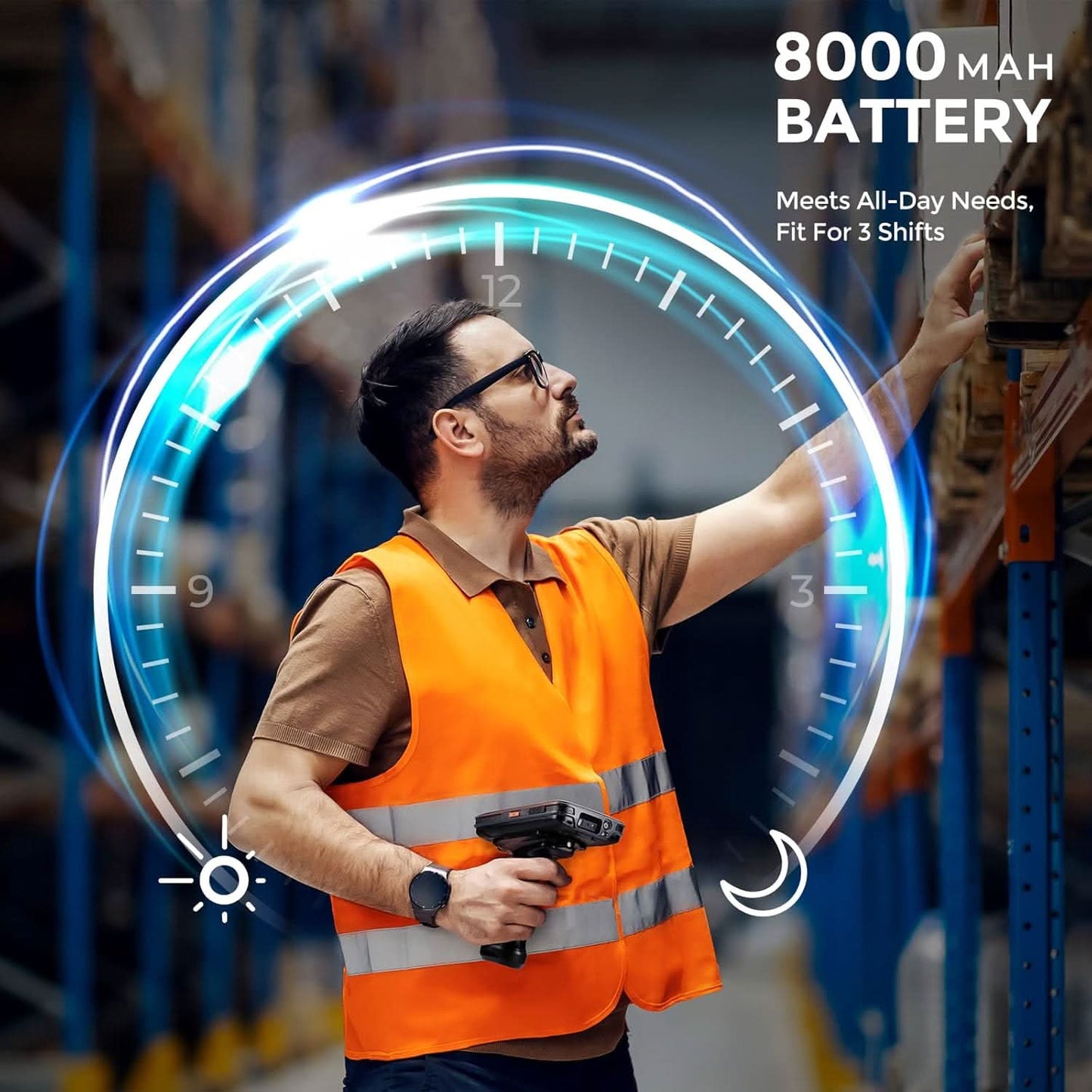 MUNBYN IPDA087P Android 13 with Zebra SE4750 Barcode Scanner