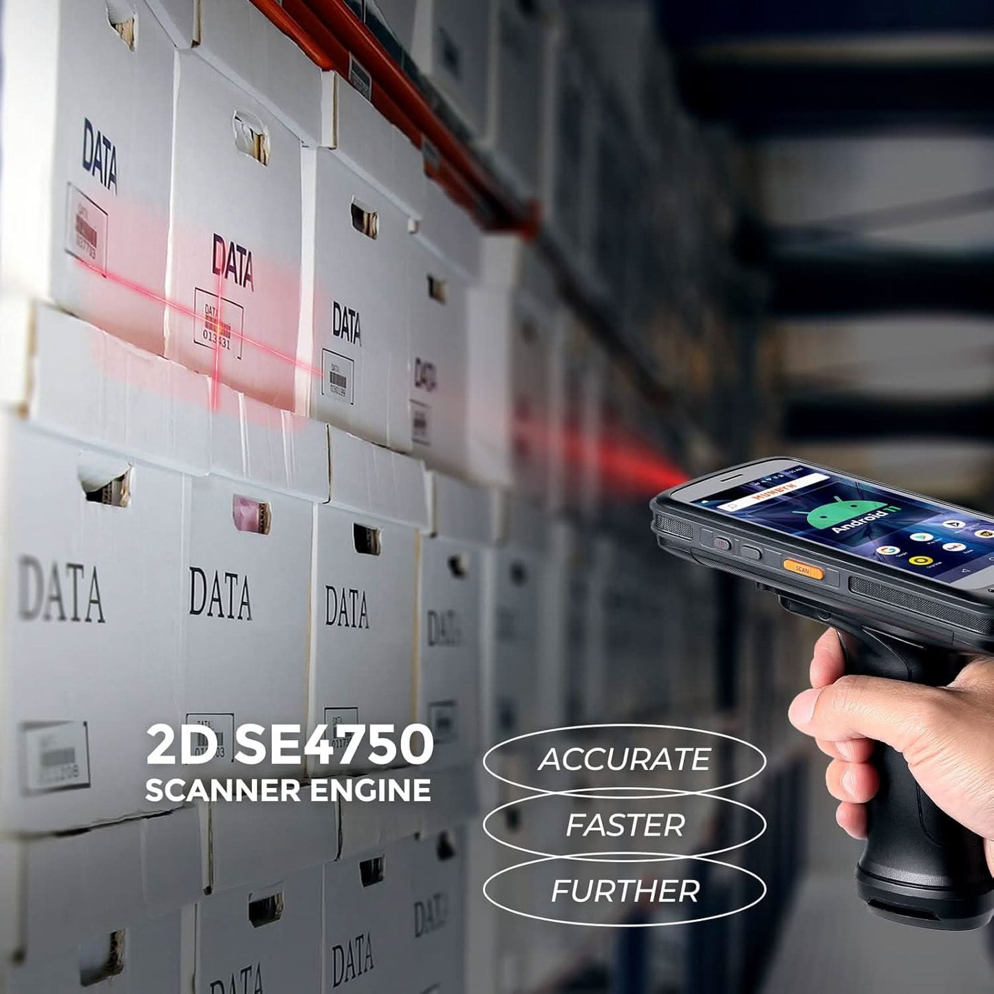 MUNBYN IPDA087P Android 13 with Zebra SE4750 Barcode Scanner