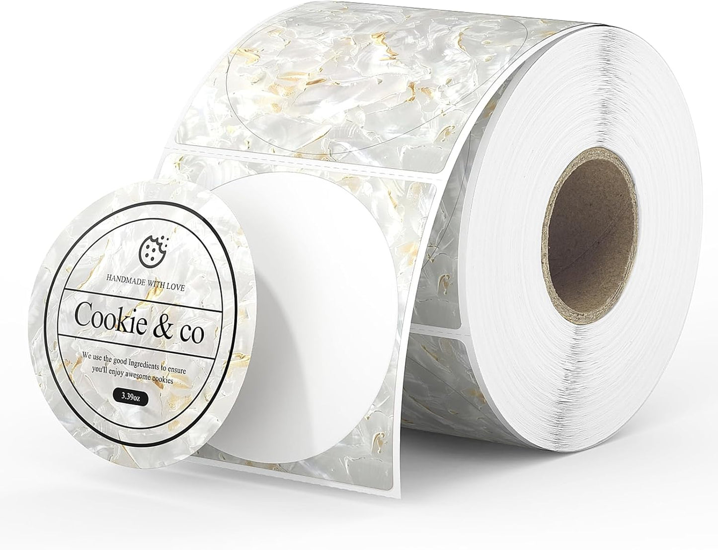 MUNBYN DIY Shell Pattern Thermal Sticker Labels