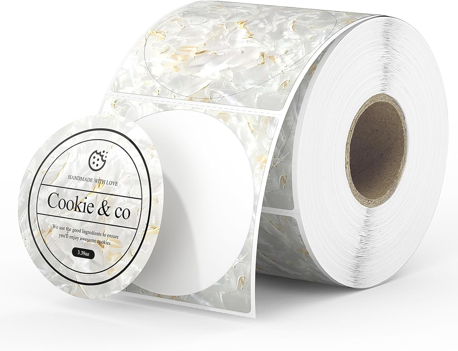 MUNBYN DIY Shell Pattern Thermal Sticker Labels