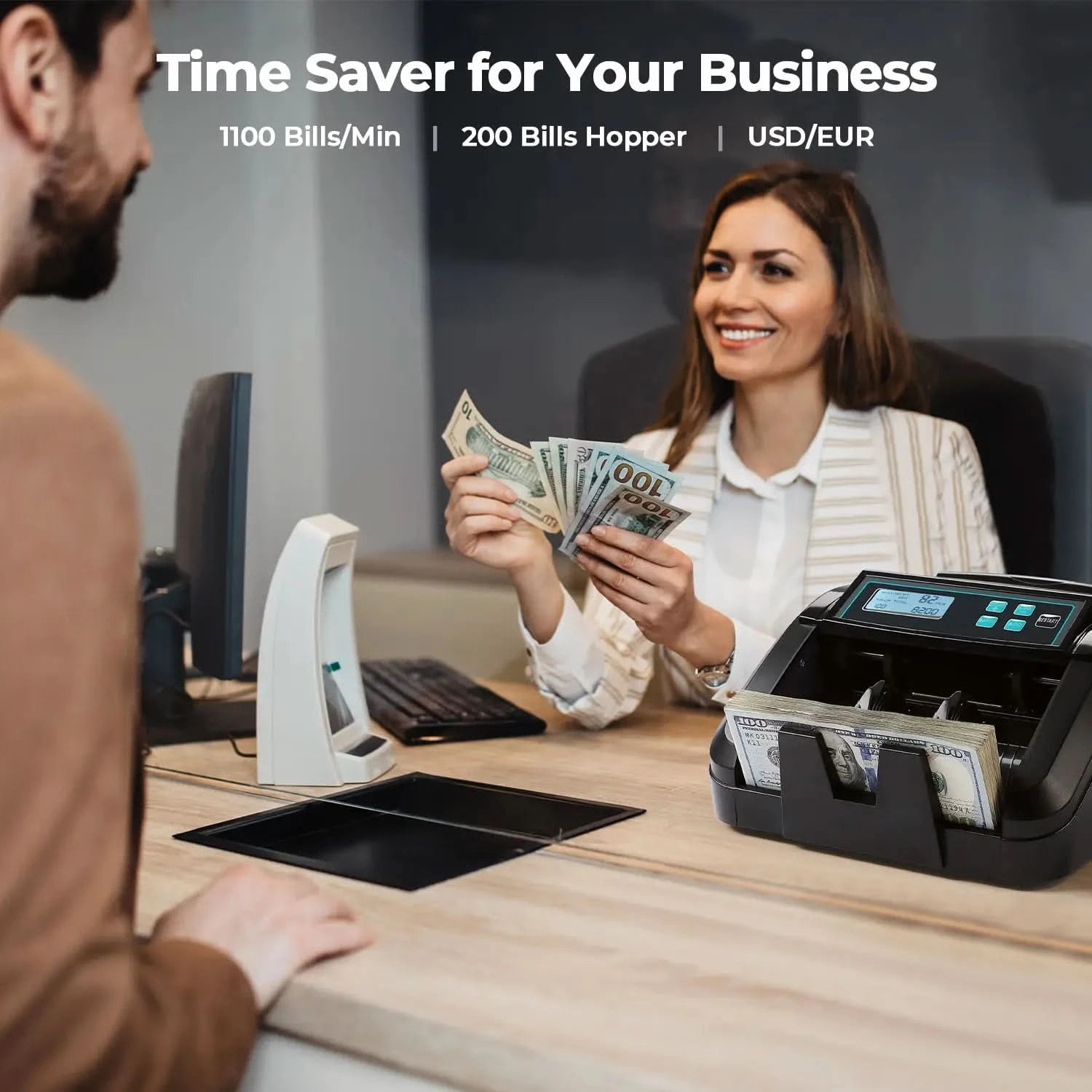 MUNBYN  IMC51 Money Counter Machine with LCD Display