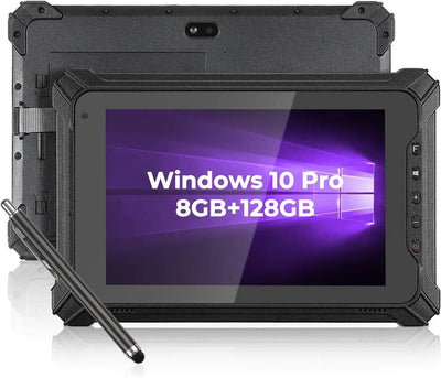 MUNBYN IRT06 Windows scanner tablet with touchscreen display and barcode scanning capabilities.
