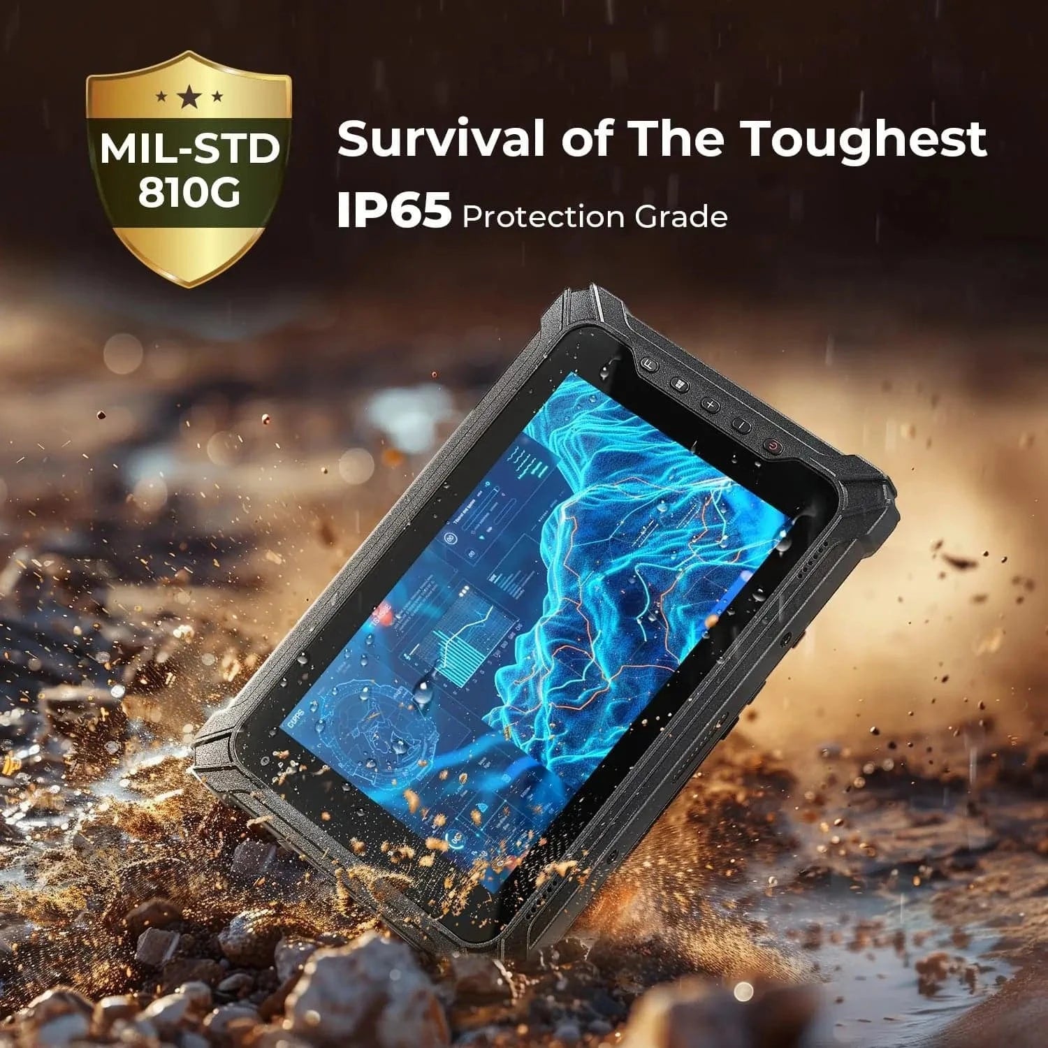 MUNBYN IRT06 Windows scanner tablet with touchscreen display, designed for efficient barcode scanning and data collection.