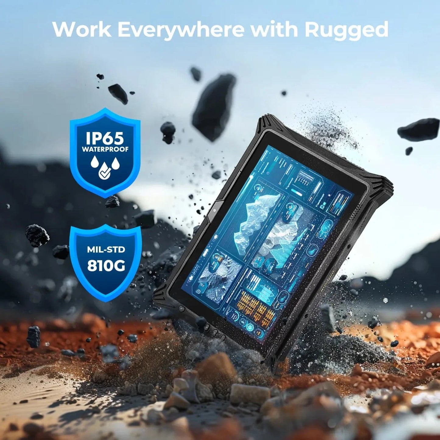 MUNBYN High-End Rugged Windows Tablet IRT10