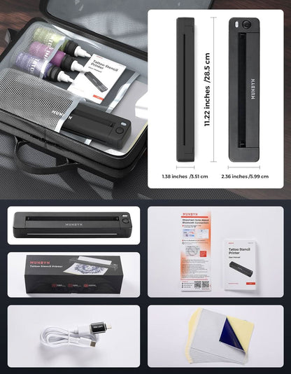 MUNBYN ITP06 Tattoo Stencil Printer with 20 Transfer Papers
