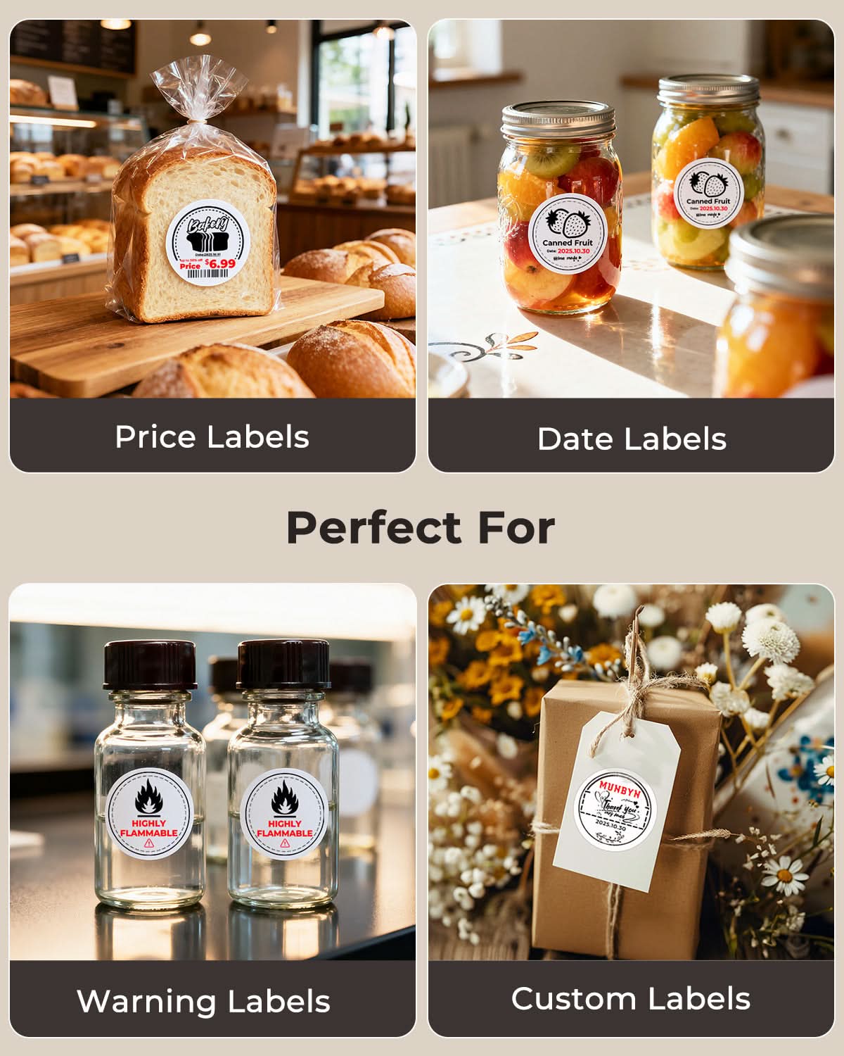 MUNBYN Supplement Branding Label Kit for Custom Packaging