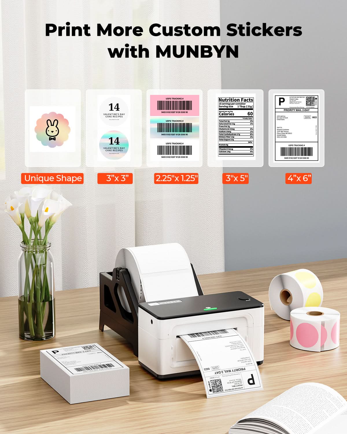 MUNBYN RealWriter 941BP thermal label printer kit