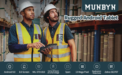 MUNBYN Rugged Android Tablet Scanner IRT01-2D