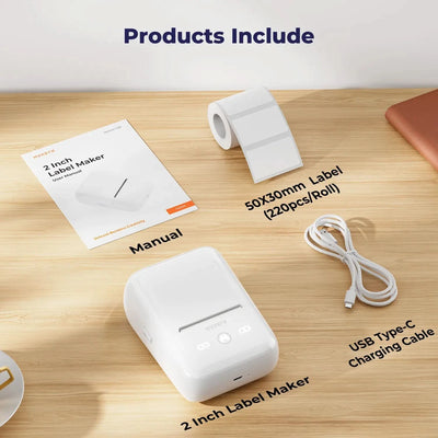 MUNBYN FM226 Bluetooth portable thermal label maker with compact design and user-friendly interface.