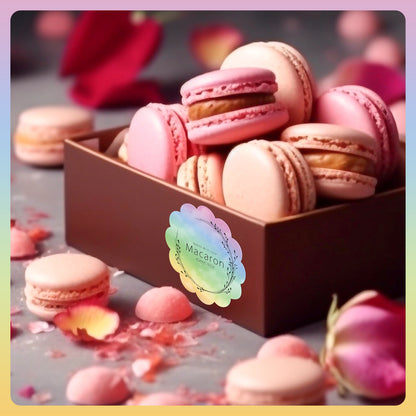 MUNBYN watercolour floral thermal labels are ideal for labeling macaron.