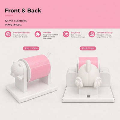 MUNBYN Cat Decor for RW405B Thermal Label Printer Roll Holder