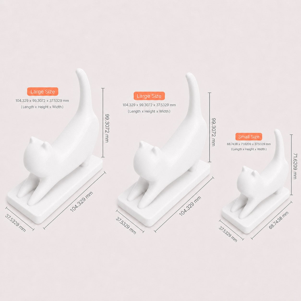 MUNBYN Cat Shaped 3D Printed Thermal Printer Paper Roll Holder 3 Pack