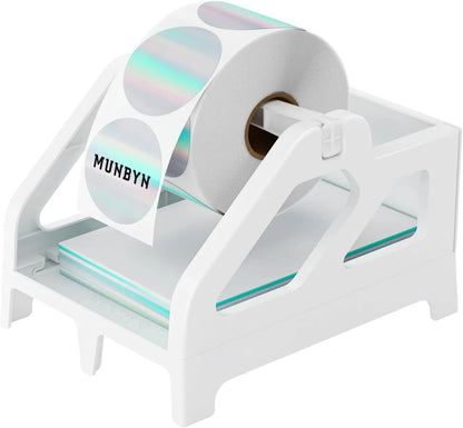 MUNBYN Pink Roll and Fan-Fold 2 in 1 Label Holder for Printer